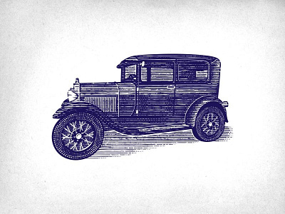 Ford Model A 1900`s 1930 classic car etching ford hand drawn illustration illustrator old car old school scratchboard vector vector art vintage woodcut