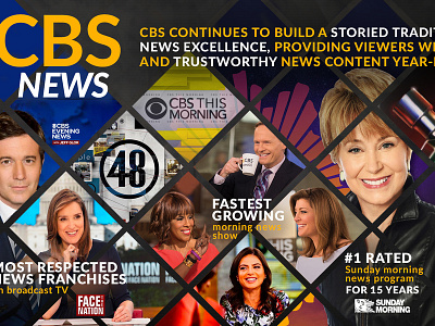 Cbs News branding design photoshop