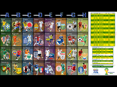 Wc2014 wallpaper calendar design infographic design photoshop