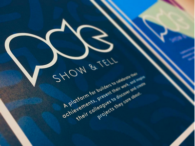 PDE Show & Tell Poster graphic design logo poster