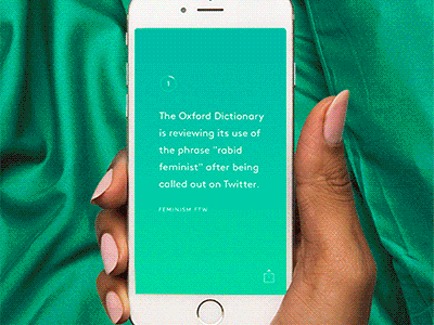Refinery29: This AM app ios user experience user interface