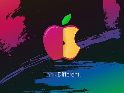 Custom Apple Wallpaper 3d apple design freebie illustration illustrations vector wallpaper wallpapers