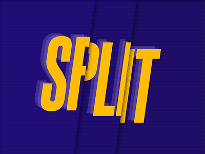 SPLIT Text Effect illustration illustrator type art typography vector
