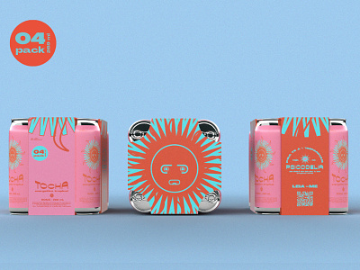 3D Packaging design 2020 aesthetic brand branding brazil energy drink mock up mockup pack packaging sun trend vintage
