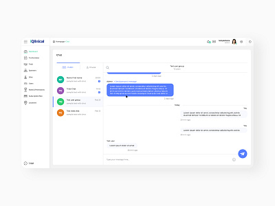 Dashboard Chat Design