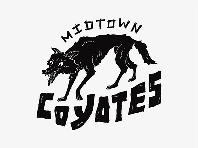 Midtown Coyotes coyote illustration midtown midtown coyote scraggles scraggly typography wolf