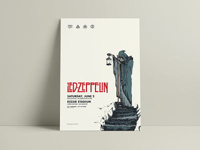 Led-Zeppelin character gigposter gollum heaven illustration led zeppelin poster stairway