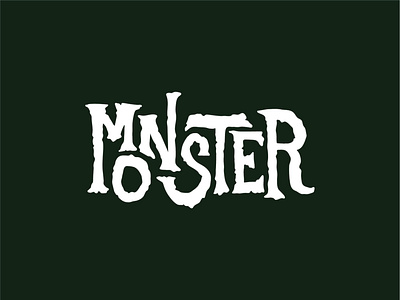 Monster Type hand lettering logotype monster typography