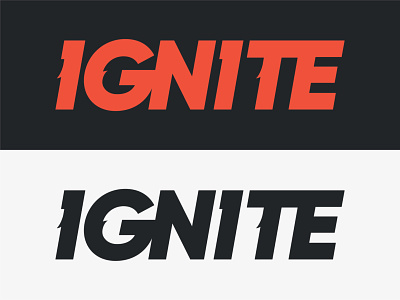 IGNITE fire fur furry idea ignite ignition logotype mdc monster typography