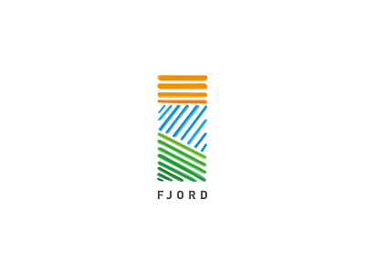 FJORD logo - redesign concept fjord logo nature redesign sea sun