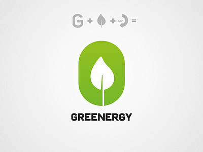 Green + energy = GREENERGY energy enviromental future green logo natural