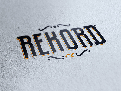 REKORD label brand branding label logo old school typography vintage