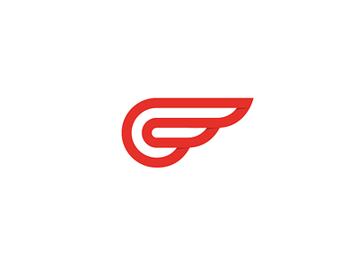 WING | red black and white geometry grid logo math red symbol wing