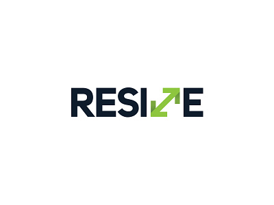 RESIZE - concept arrow arrows concept logo resize