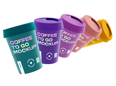 Coffe To Go Mockups 5K branding coffe cup mockup mockups packaging