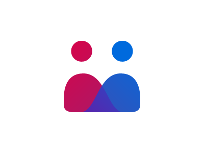 Pexple | people x people chat concept dating logo people x