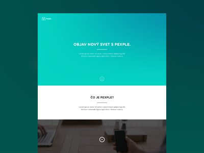 Pexple | simple landing page grid landing page pexple ui ux web webdesign