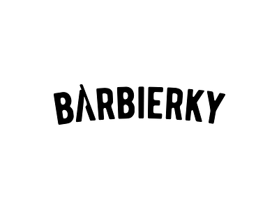 Barbierky | Woman barbers barber barber shop hair logo razor shave typography woman