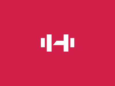 Trener4home dumbbell fit fitness home trainer logo sport symbol trainer
