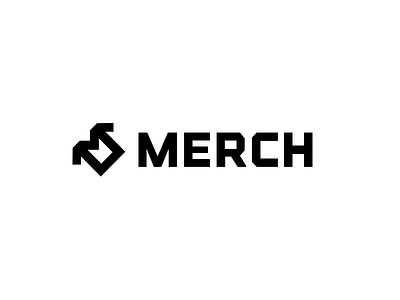 MERCH logo concpet bold eshop logo merchandising shirt simple store symbol