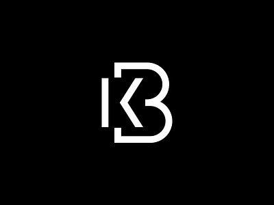 KB symbol beauty fashion geometry line logo logotype strong symbol