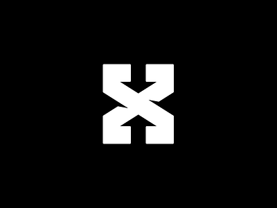 X character grid letter negative space simple typo
