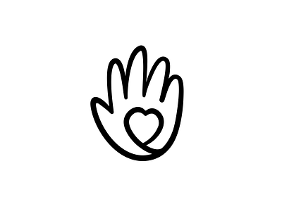 Handmade Logo hand handmade heart line logo simple symbol