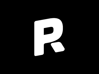Letter R letter letter r logo logotype negative space shadow simple symbol typography