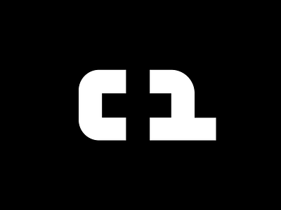 C + 1 grid letter logo logotype minimal number simple symbol wordmark