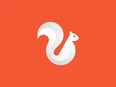 Skuirrel clean design graphic design logo modern orange skuirrel