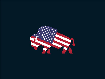 American bison america american bison animal bison branding buffalo bull design flag graphic design logo modern star