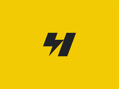 Letter H + Lightning Bolt branding clean design electric electro graphic design h letter lightning bolt logo modern