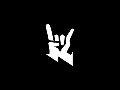 Rock design letter logo modern r rock
