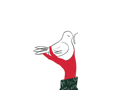 Peace bird animalsketch art design drawing illustration illustration art sketch ui vector webillustration