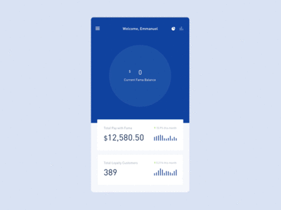 Fama Mobile Dashboard Interaction