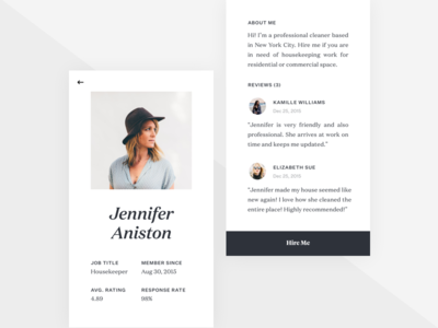 Profile Screen (Job Listing)