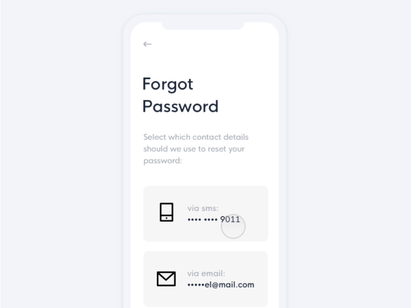 Forgot Password UI/UX Pattern forgot password interaction password password reset principle sms code ui ui animation ux
