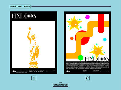 HELIOS challenge design graphicdesign greek gods illustration poster poster art poster design