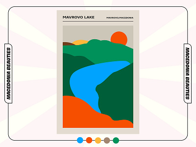 MAVROVO LAKE (Macedonia Beauties) challenge colorful design graphicdesign illustration macedonia macedonian minimal minimalistic natural nature nature illustration nature logo poster poster art poster design