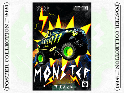 POSTER 3 ( C/20 ) beast challenge collection design graphicdesign illustration monster poster poster art poster design truck