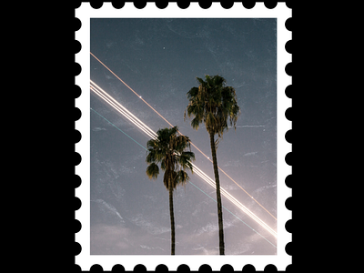 Postcard stamp 6 [ palms ]