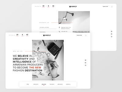 Fashion Industry Landing Page Design