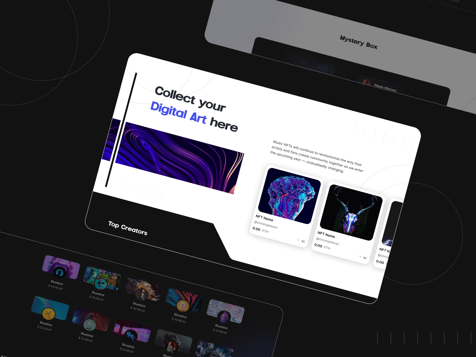 Digital Art Marketplace // Landing Page by Meri Karagyozyan on Dribbble