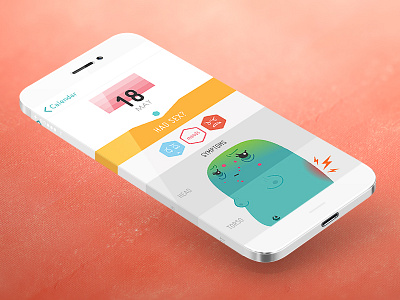 Period Tracker app application graphic illustrations iphone mobile mockup tablet ui ux