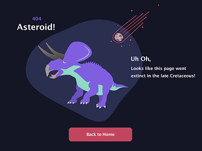 404 Page - Asteroid!