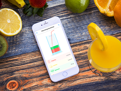 Juice Advice App app coctail colour colourful design fresh fruits fruity graphic graphic design illustration ingredient juice juicy recipes summer ui vector