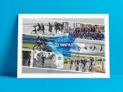 Triathlon Banner Tristyle banner bike design graphic design illustration photo poster print sport swim triathlon typography