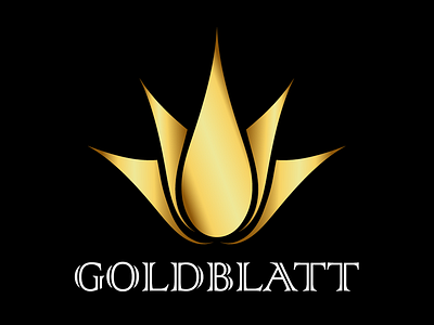 Goldblatt custom logo font gold gold leaf label logo