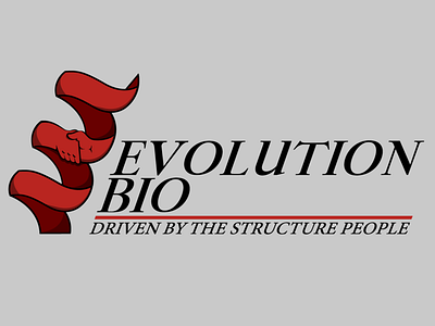 Evolution Bio black custom logo dna double helix evolution hand shake illustrator logo protein red science vector art