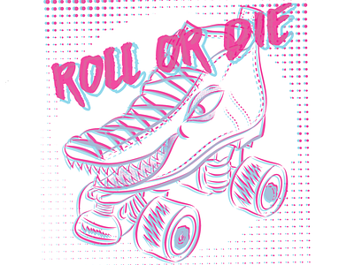 Roll Or Die branding custom design custom logo derby design graphic design logo roller derby roller skate skate skate or die vector vector art vector artwork